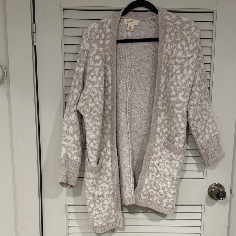 Jessica Simpson Cream and Tan Knit Cardigan